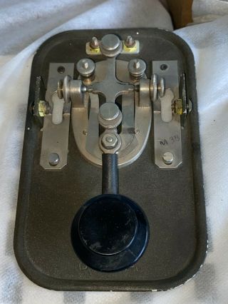 J - 48 - A Vintage Wwii Military Straight Telegraph Key Ham Radio Morse Code