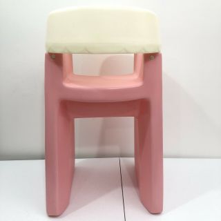 Vintage Little Tikes Doll High Chair Pink White Pretend Play 24 