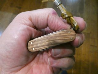 Victorinox Classic Sd Mini Keychain Knife - Handmade Olivewood Scales