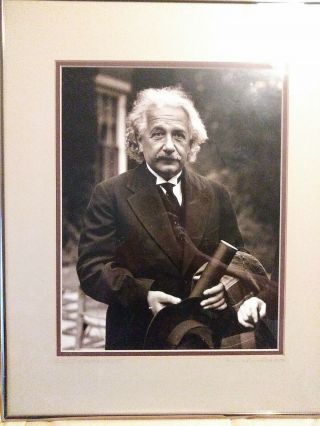 Very Rare Signed Albert Einstein Photograph - Dennis M.  Brearley Stamp