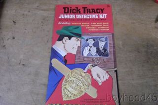 Dick Tracy Junior Detective Kit - Vintage Activity " Punch - Out " Book For Kids - 1962
