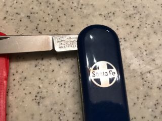 Vintage Santa Fe Railroad Advertising Two Blades Pocket Knife - Swiss Made 3