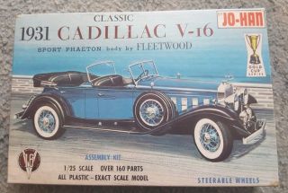 Vintage Unbuilt Jo - Han 1931 Cadillac V - 16 Sport Phaeton Model Nmib Gc 131:198