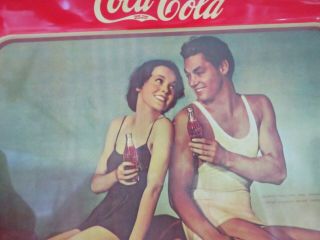 Vintage 1934 Coca Cola Tray Johnny Weissmuller Coke Tray In