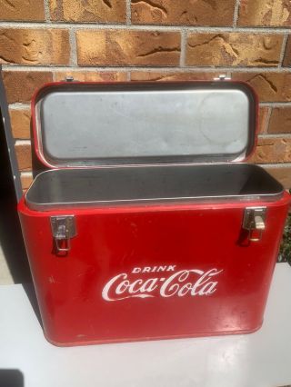 Vintage Rare Coca - Cola Airline Cooler Gas Oil Soda Minty