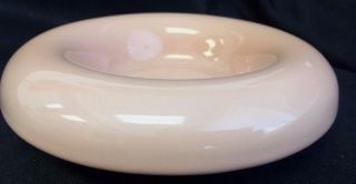 Vintage Mid Century Modern Haeger Bowl Pink/peach Ceramic Flange Style 5136