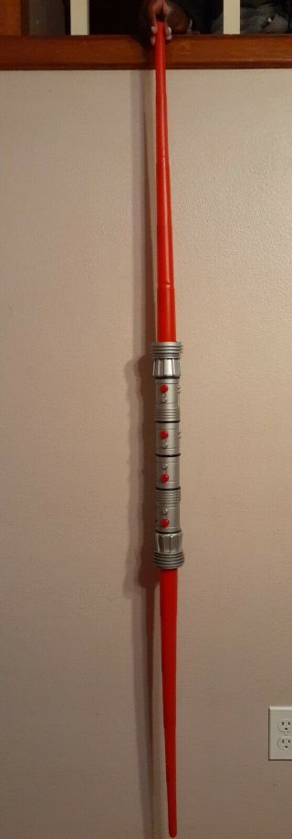 Vintage 1999 Star Wars Double Sided Red Darth Maul Sith Lord Light Saber