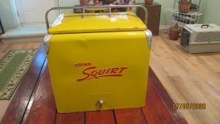 Collectable Vintage Vintage Squirt Cooler 1950’s Embossed Metal Eigh Tray
