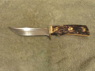 Vintage Imperial Fixed Blade Knife Made In U.  S.  A.