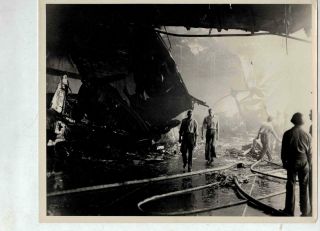 WWII PEARL HARBOR,  US NAVY USS BUNKER HILL WRECKAGE PHOTOGRAPHS (8) WW1 5
