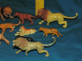 Plastic Jungle Zoo Animals - Great Cats Tigers Lions Panther Leopard 3