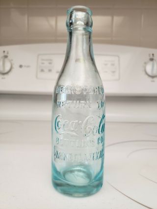 Coca Cola Straight Side Coke Bottle Mineola Texas Blue Color Slug Plate