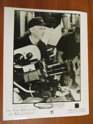 Vtg Glossy Press Photo John Carpenter Directs In The Mouth Of Madness 1995