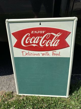 Coca Cola Menu Metal Chalkboard Sign