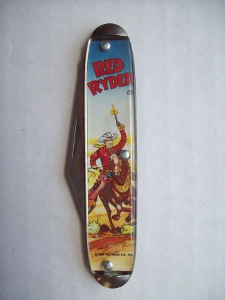 Vintage Red Ryder Inc Folding Single Blade Pocket Knife By Novelty Cutlery 1990s