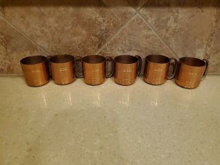 Vintage Solid Copper Mugs Moscow Mule Mugs West Bend Usa Set Of 6 Unpolished