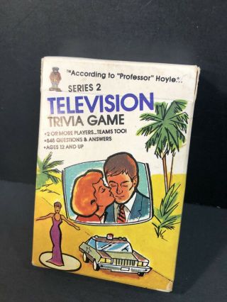 Vintage 1984 Hoyle Pocket Trivia Television Series 2 Card