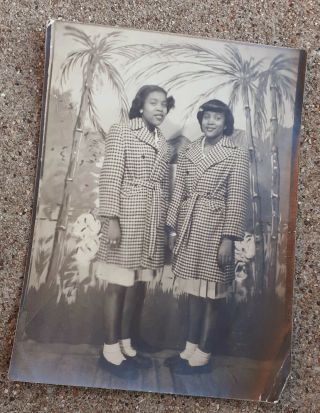 Vintage 1940s African American Sisters Fun Ladies Photo Vernacular Photography