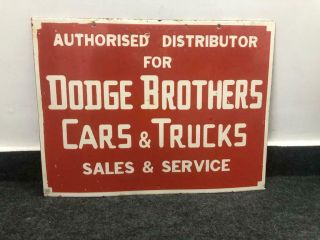 Authorised Distributor For Dodge Brothers Cars & Trucks Sales & Service 24 " Sign