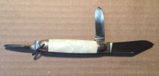 Vintage 1945 - 1955 Hammer Brand Pocket Knife With Two Blades And Toothpick