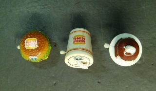 3 Wind - Up Toys Burger King Dairy Queen Ice Cream Shake Whopper 1983 ALL BROKE 2