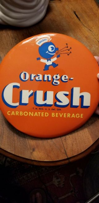 Orange Crush 1940 Celluloid 9 Inch Disc In.
