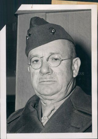 1943 Press Photo Military Holland Smith Major General Corps Veteran …
