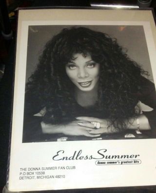Donna Summer Official Fanclub Photo 8 X 10 Glossy Merchandise