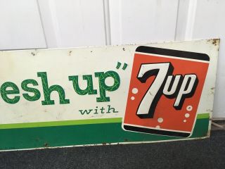 Vintage Fresh Up with 7 Up Metal Sign 2