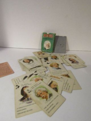 Vintage Authors All - Fair Card Game 44 Cards W/ Instructions,  Box Whitman