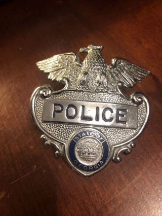 Vintage Obsolete Georgia Police Hat Badge