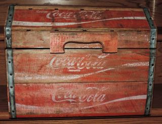 Rare 1984 Cincinnati Ohio Wooden Coca - Cola Bottle Crate Treasure Chest Box