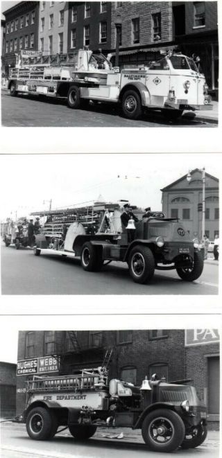 Set Of 37 Old 3 - 1/2x5 Black & White Photos Baltimore Md Fire Apparatus