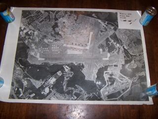 Westover Afb Air Force Base Aerial View Large 27 X 19 Vietnam Era 1968