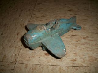 Vintage Sun Rubber Mickey Mouse Air Mail Plane Poor Shape 1940s Disney