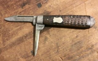 Vintage Royal Brand Cutlery Co 2 Blade Stag Pocket Knife Antique Jack Knife