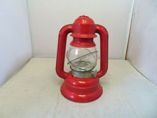 Vtg 1960s Marx Toy Battery Operated Red Hurricane Lantern