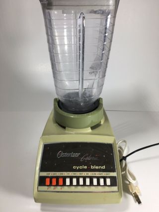 Vintage Osterizer Galaxie Blender Model 869 - 15h Avocado