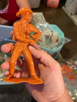Vintage Louis Marx & Co Large Plastic Cowboy Figure