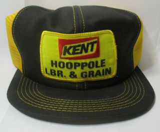 Vintage Kent Feed Snapback Truckers Hat - Farm Cap - K - Brand