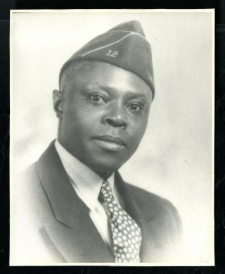 Vintage Photo African American Soldier Portrait Military Black Americana 1950 