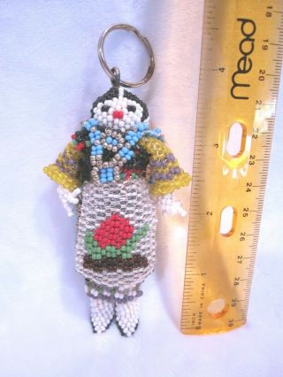 Vintage Navajo Indian Native American Beaded Doll 4 " Tall Dolls & Kachinas