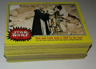 Vintage 1977 Topps Star Wars 3rd Series 3 Complete 66 Yellow Trading Card Set Nm