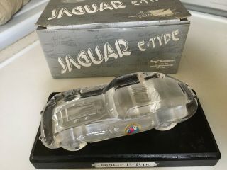 Vintage Hofbauer Crystal Jaguar E - Type Model Car