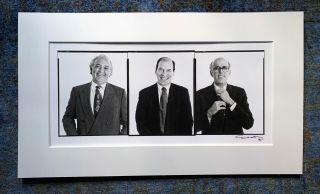 Rare Signed Richard Avedon 1995 Portrait Of Three Men Mounted Photo Prints