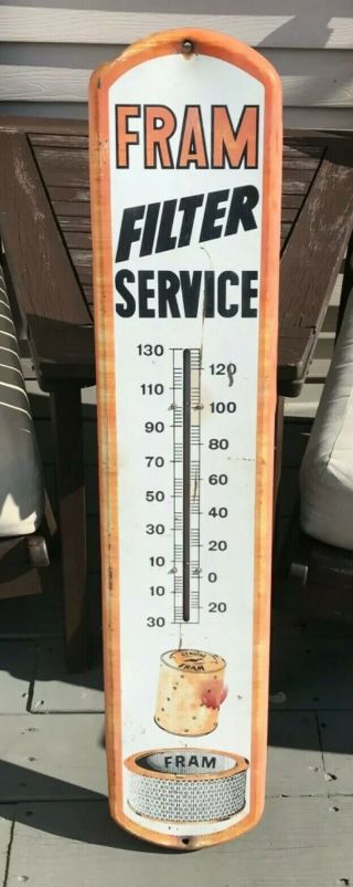 Vintage Fram Filter Service Thermometer