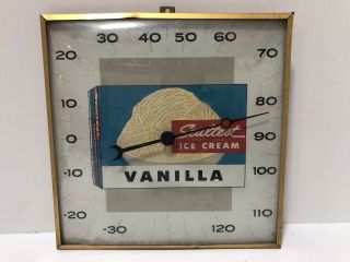 Vintage Sealtest Ice Cream Thermometer Sign Pam Clock Corp.  Dairy Products Rare