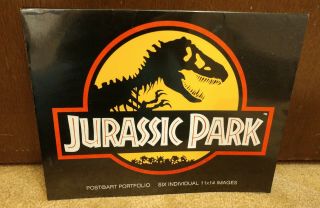 Jurassic Park Vintage Portfolio Post Art Lobby Cards Photos Rare 1993