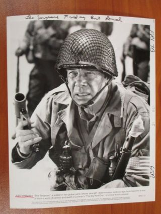 Vtg Glossy Press Photo Actor Lee Marvin As The Sergeant In The Big Red One 1