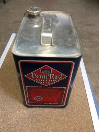 Rare Vintage Penn - Rad Motor Oil 6 - qt Oil Can 3